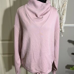 Varley Pink Cowl Neck Sweatshirt